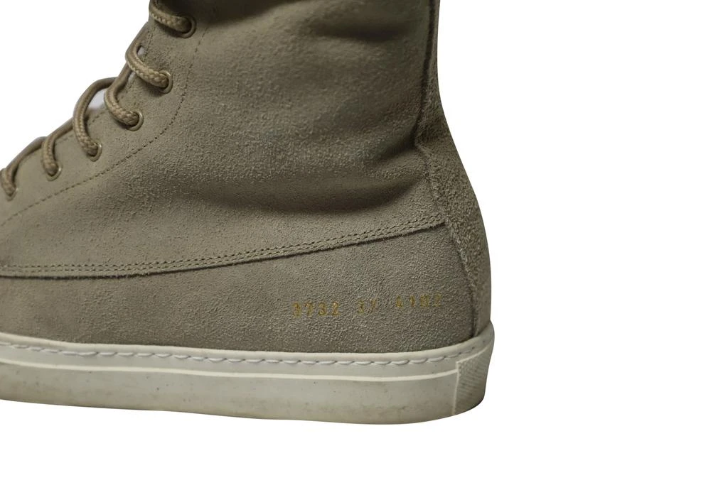 Common Projects Tournament High Top Shearling Sneakers in Grey Suede 6