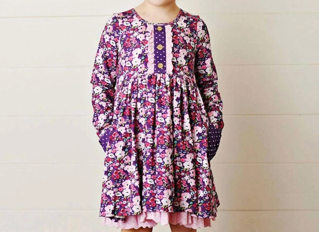 open lace back dress These Are The Days Eyelet Dress M / Lavender main image 1