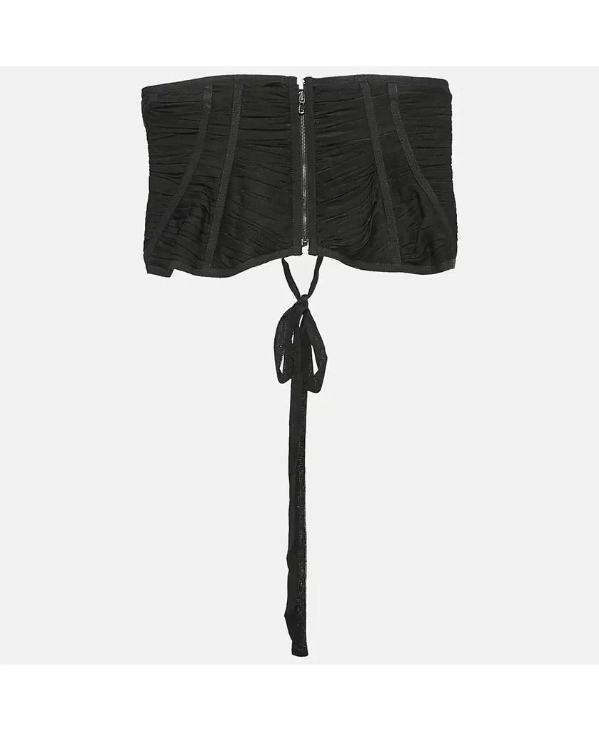 Pre-Owned Dolce 
Gabbana Women
s Black Tulle Lace-Up Corset Top 2