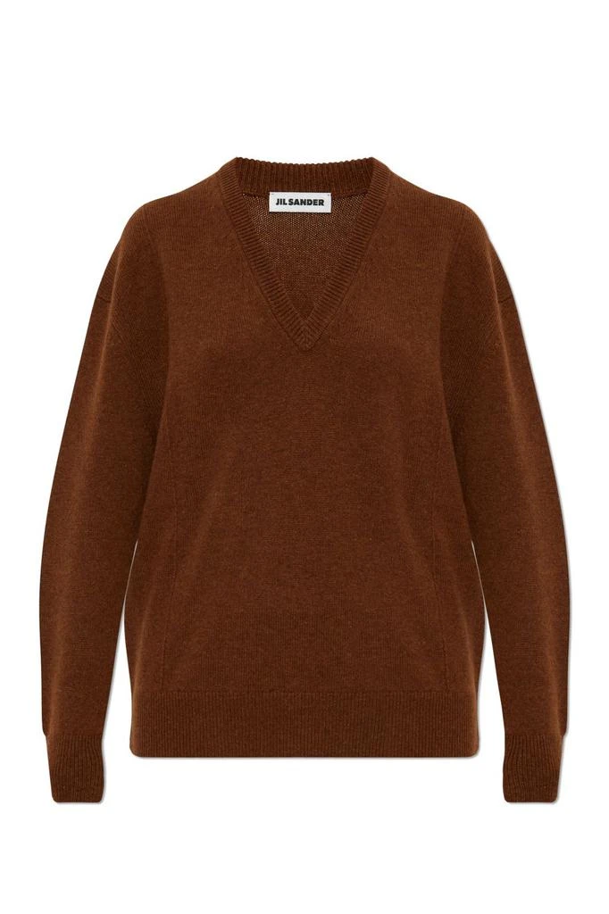 Jil Sander Jil Sander V-Neck Knitted Jumper from Cettire