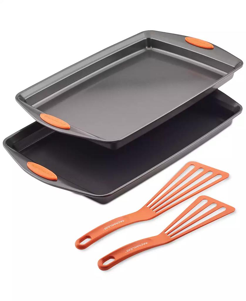 Rachael Ray Nonstick Cookie Pans & Slotted Spatulas, 4-Pc. Set