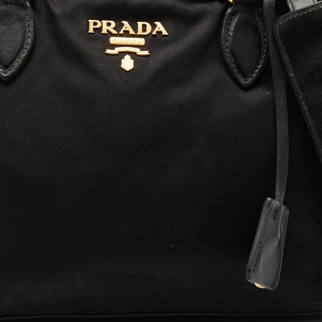 Prada Prada Black Nylon and Leather Top Handle Bag 5