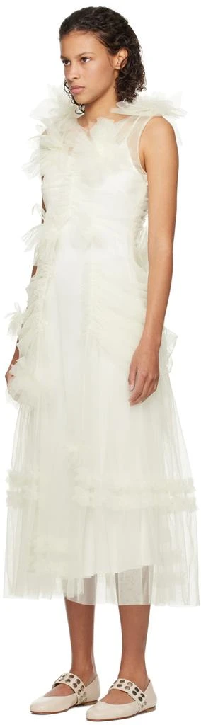 Molly Goddard SSENSE Exclusive Off-White Jaya Midi Dress 4
