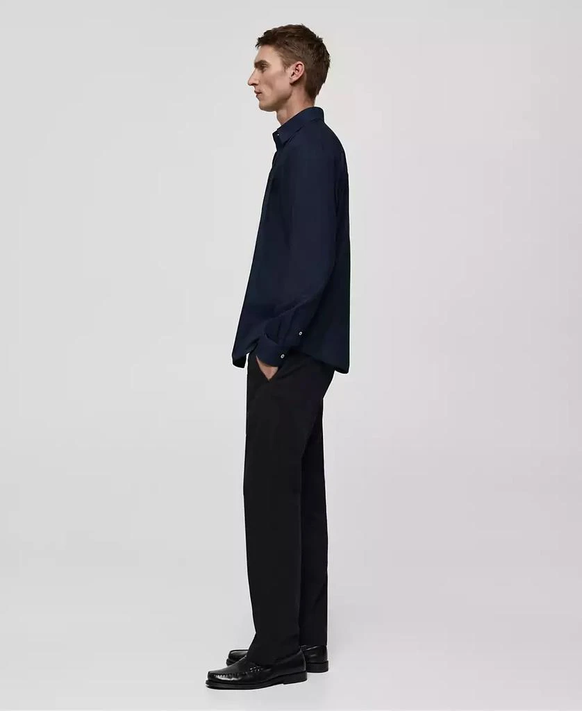 Mango Men's Slim-Fit Cotton Oxford Shirt 4