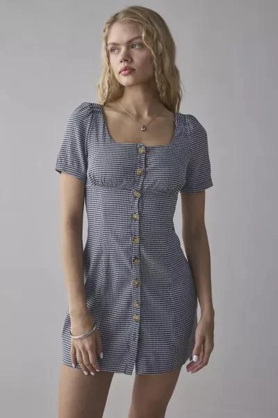 Daisy Street Daisy Street Button-Front Milkmaid Midi Dress 1