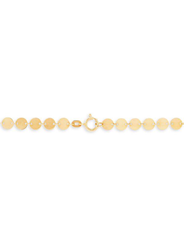 Saks Fifth Avenue 14K Yellow Gold Disk Station Necklace