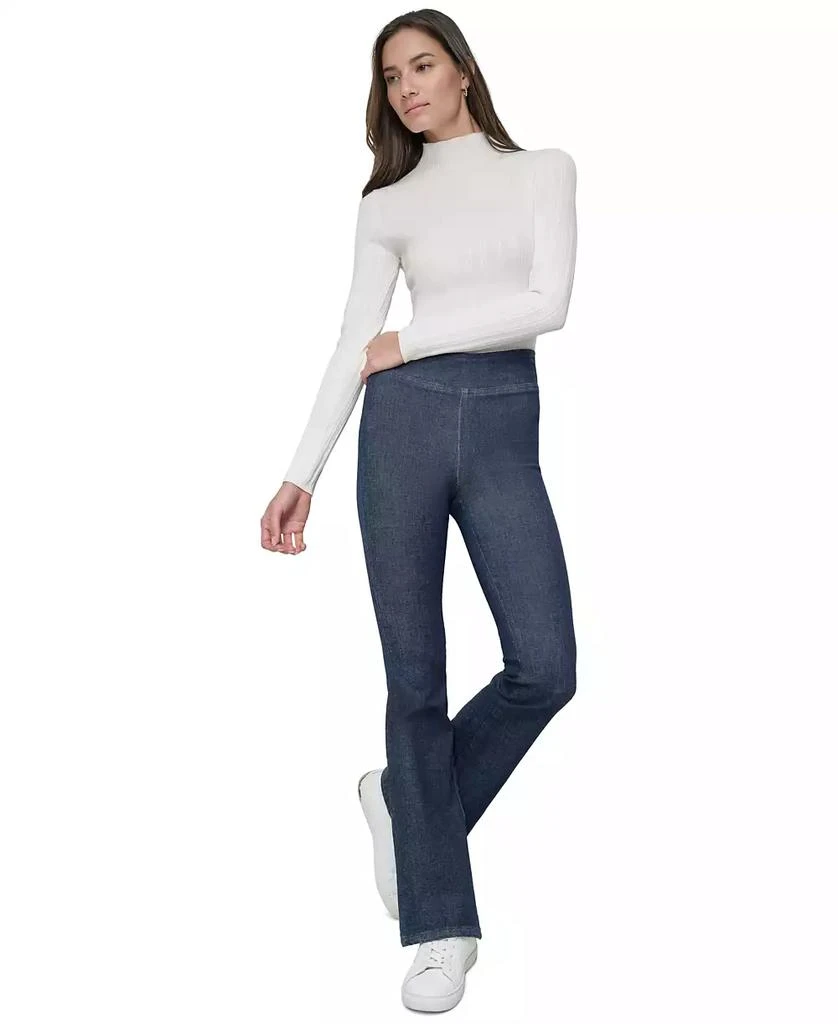 DKNY Women's High-Rise Pull-On Flare Jeans 1