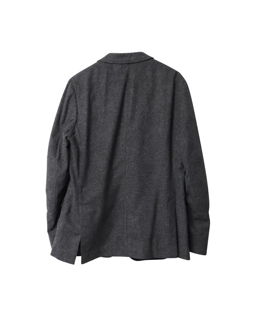 Zegna Z  Single-Breasted Blazer Jacket in Grey Wool 2
