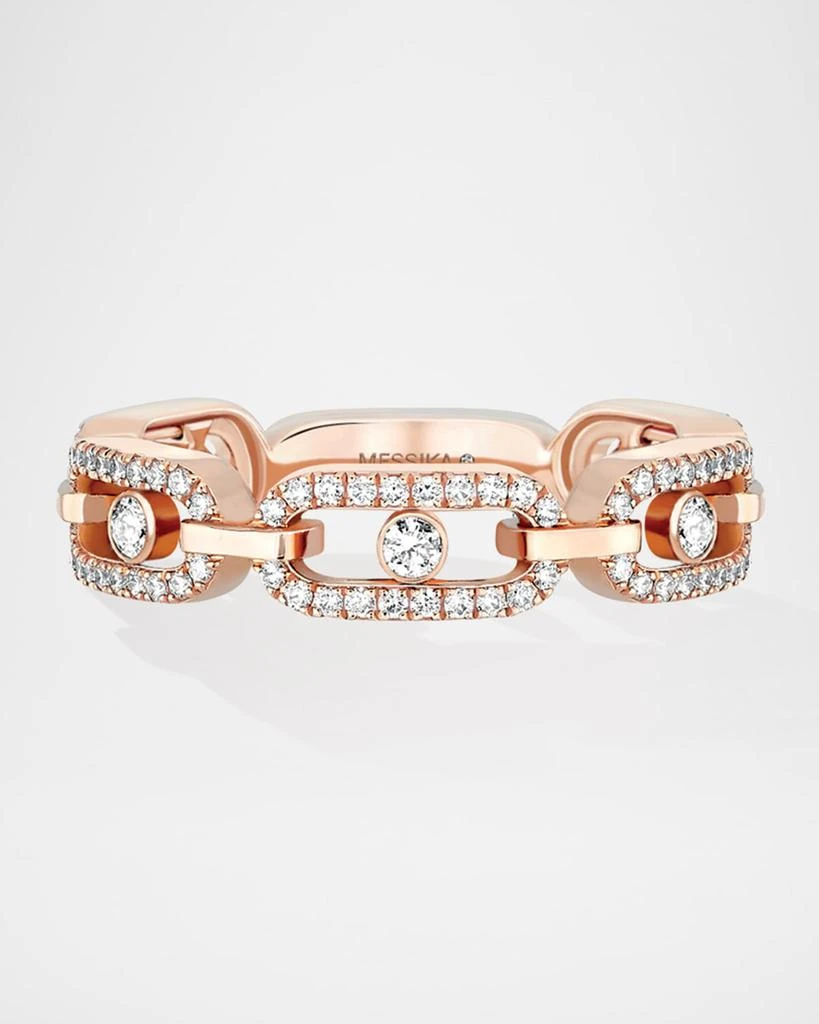 Messika MOVE LINK 18K ROSE GOLD MULTI-PAVÉ RING