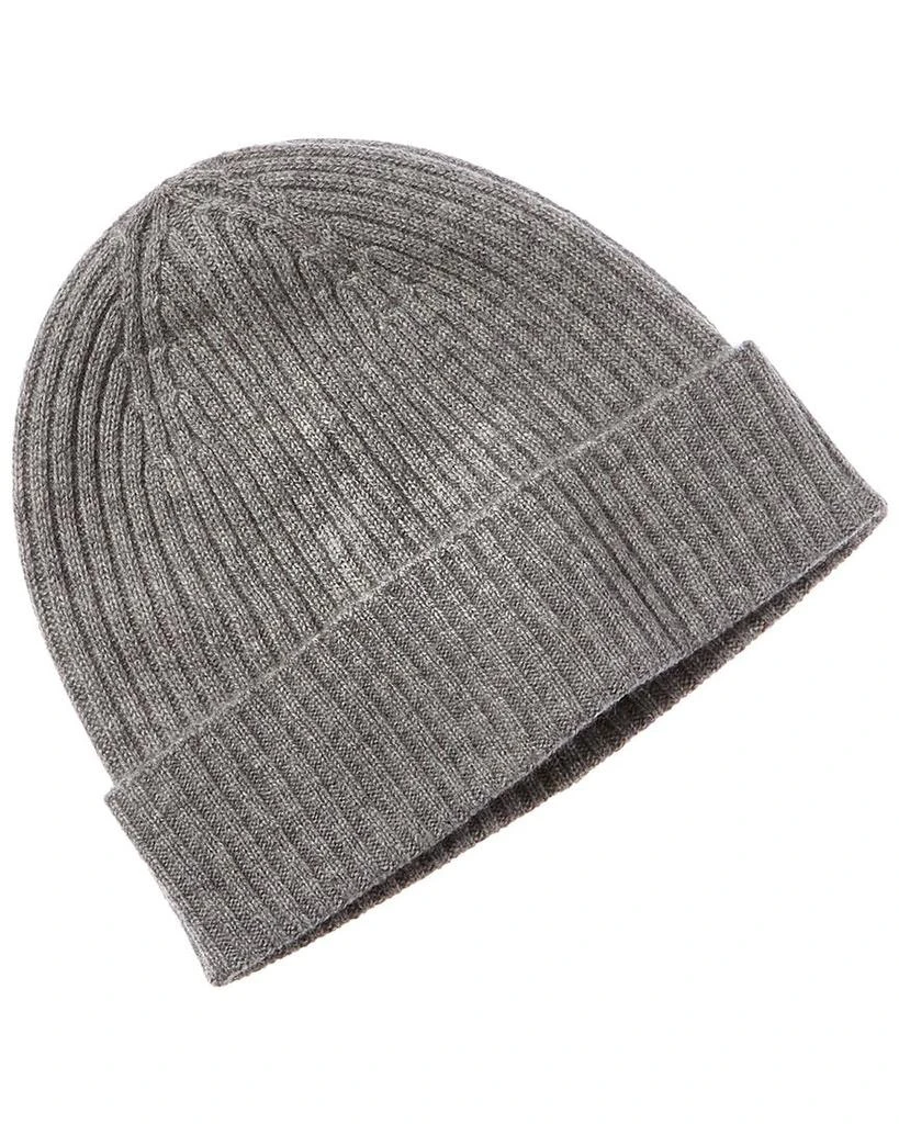 Phenix 2X2 Ribbed Cuffed Cashmere Beanie 1