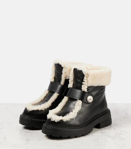 Jimmy Choo Shea shearling-lined leather ankle boots 4