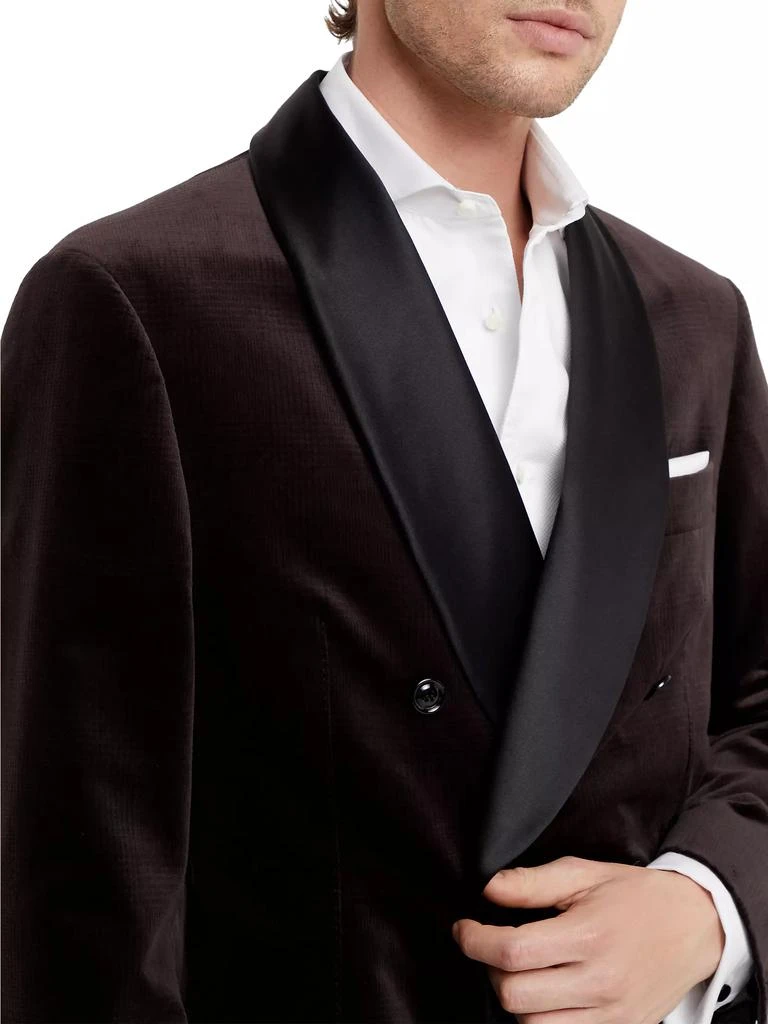 Brunello Cucinelli One and a Half Breasted Tuxedo Jacket with Shawl Lapels 5
