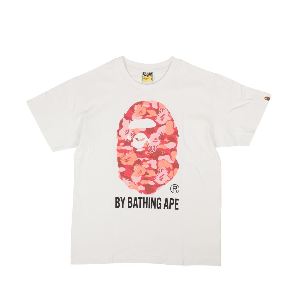 A Bathing Ape Bape Red Big Head Tee - White