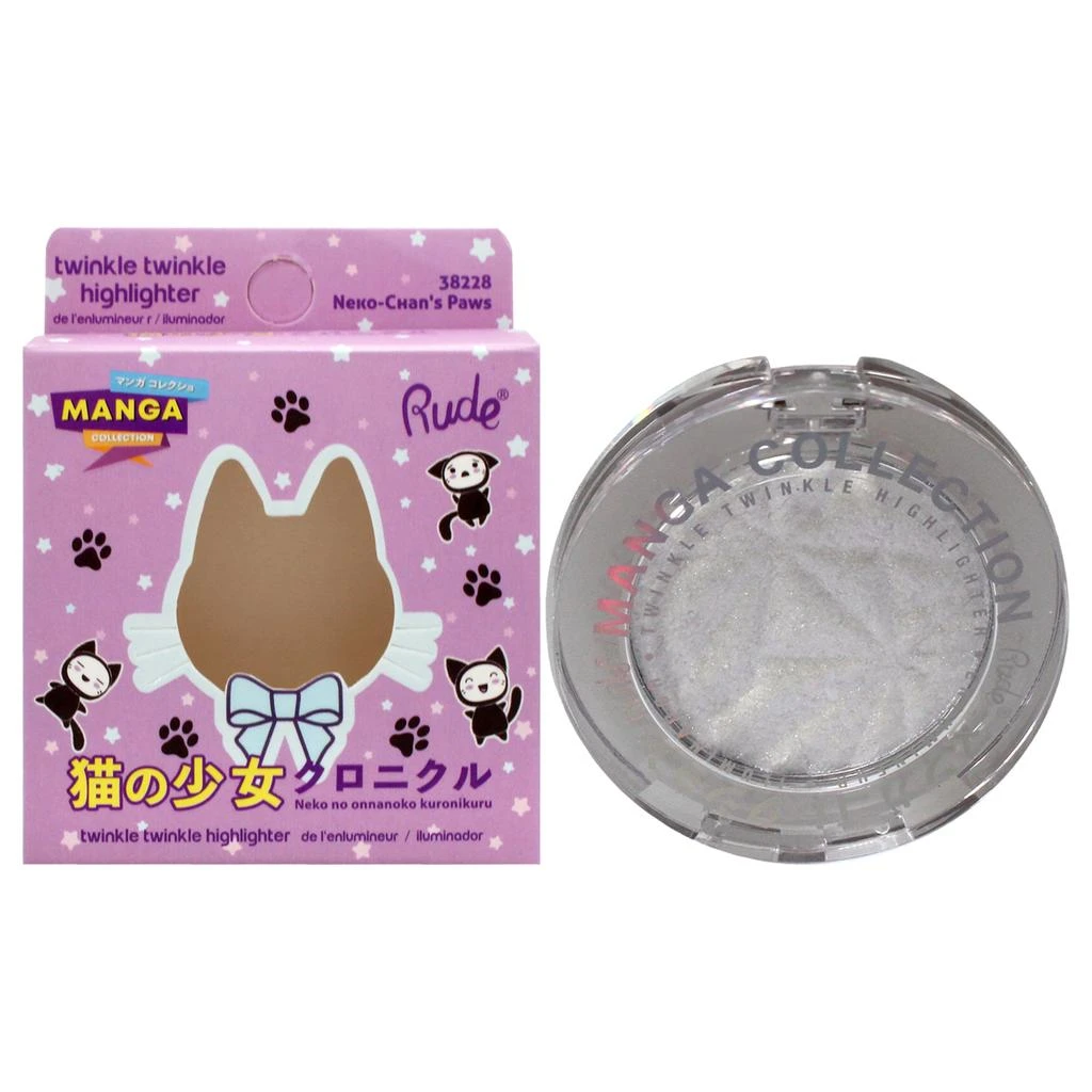 Rude Cosmetics Manga Collection Twinkle Twinkle Highlighter - 38228 Neko-Chans Paws by  for Women - 0.14 oz Highlighter 1