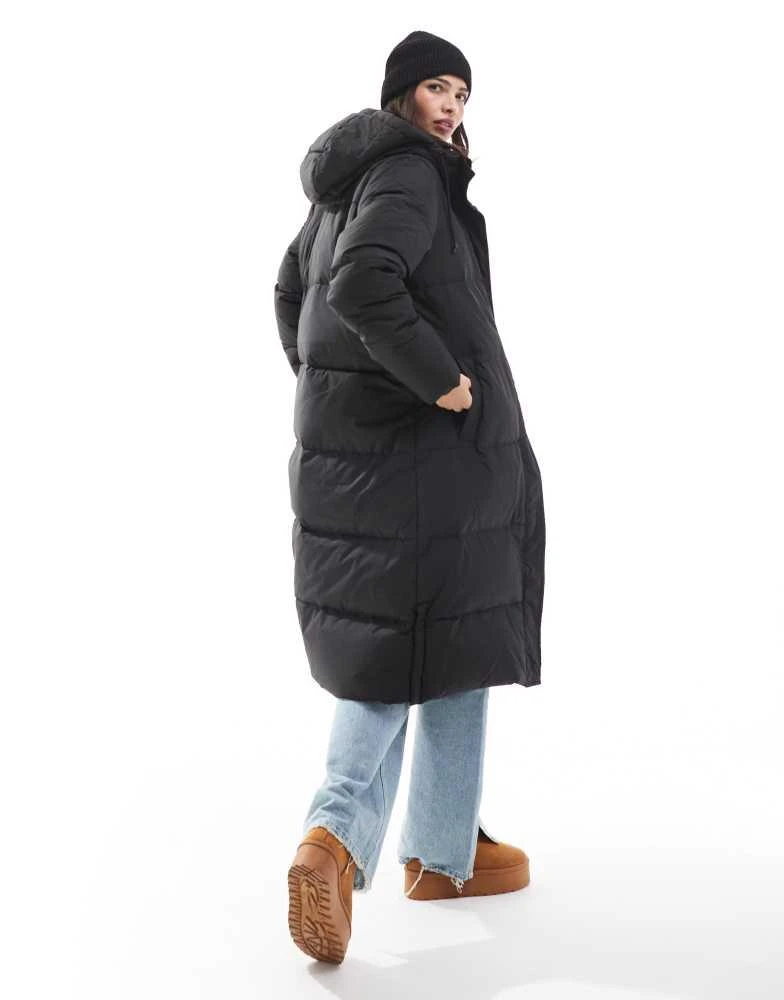 ONLY ONLY longline puffer coat in black 4
