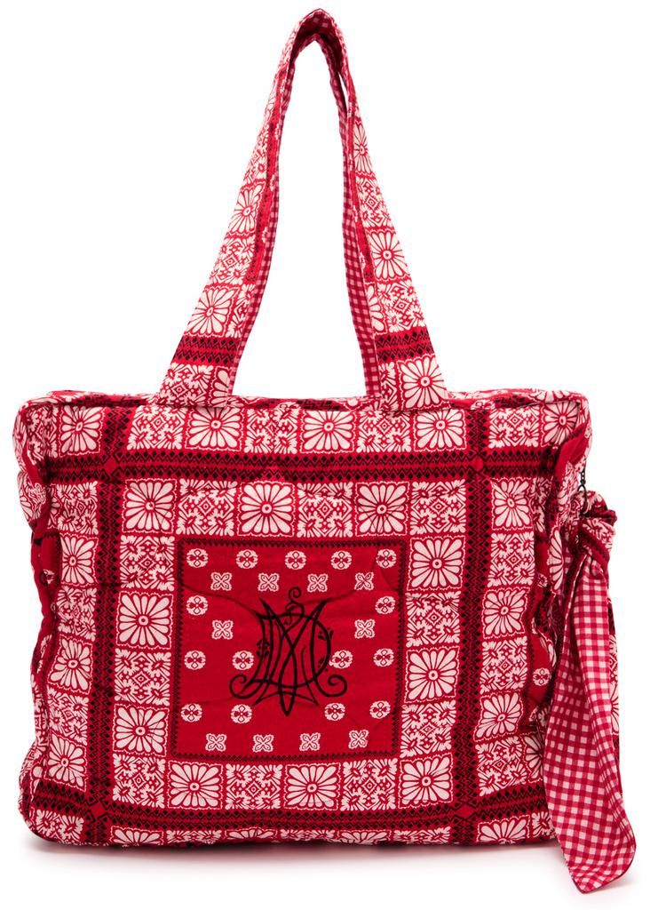 DAMSON MADDER Quilted bandana-print cotton tote