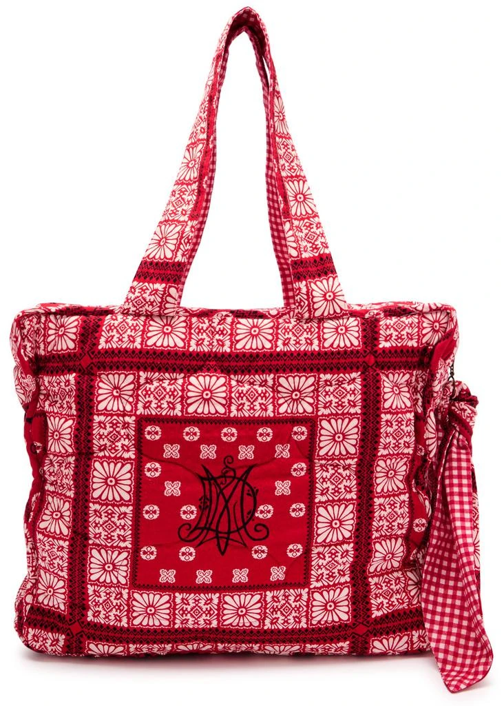 DAMSON MADDER Quilted bandana-print cotton tote 1