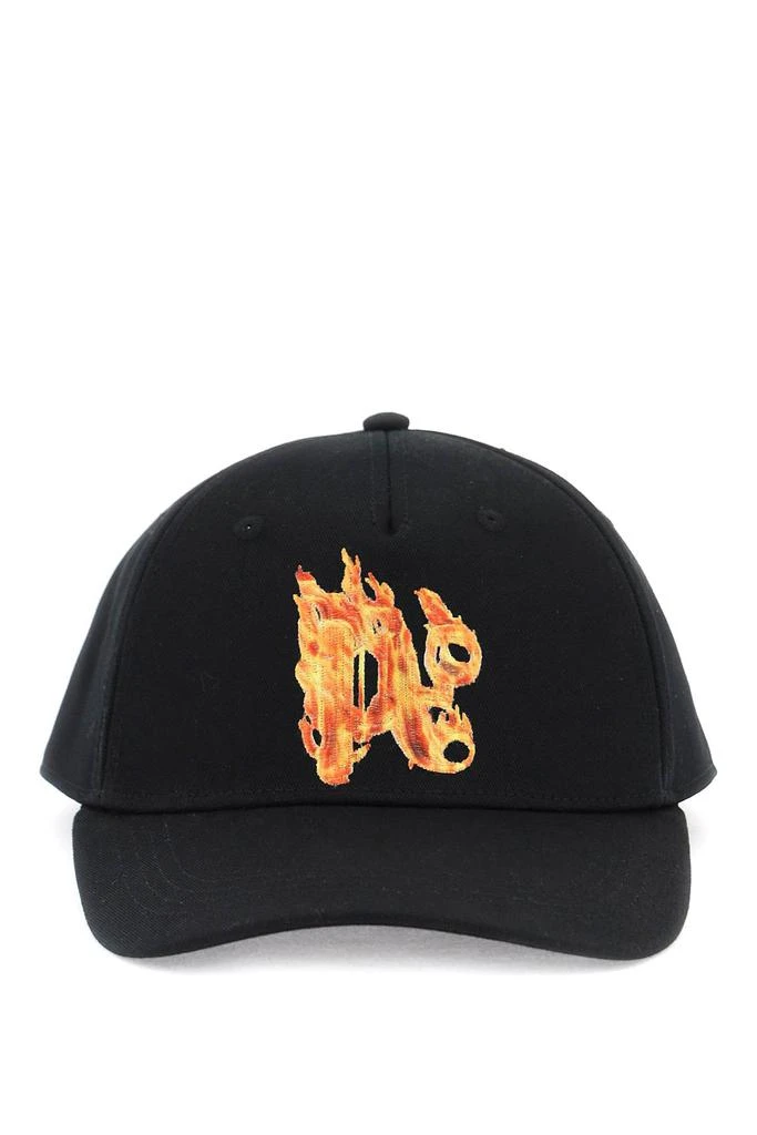 Palm Angels burning monogram baseball cap 1