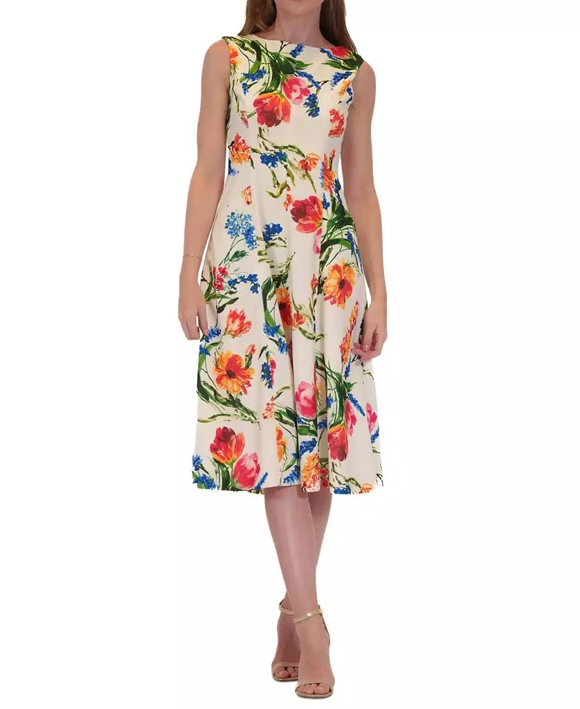 Donna Ricco Women's Floral-Print Midi Dress 1