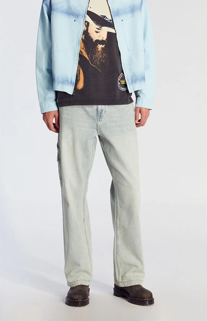 PacSun Dylan Baggy Jeans Cargo Carpenter Light Indigo 2