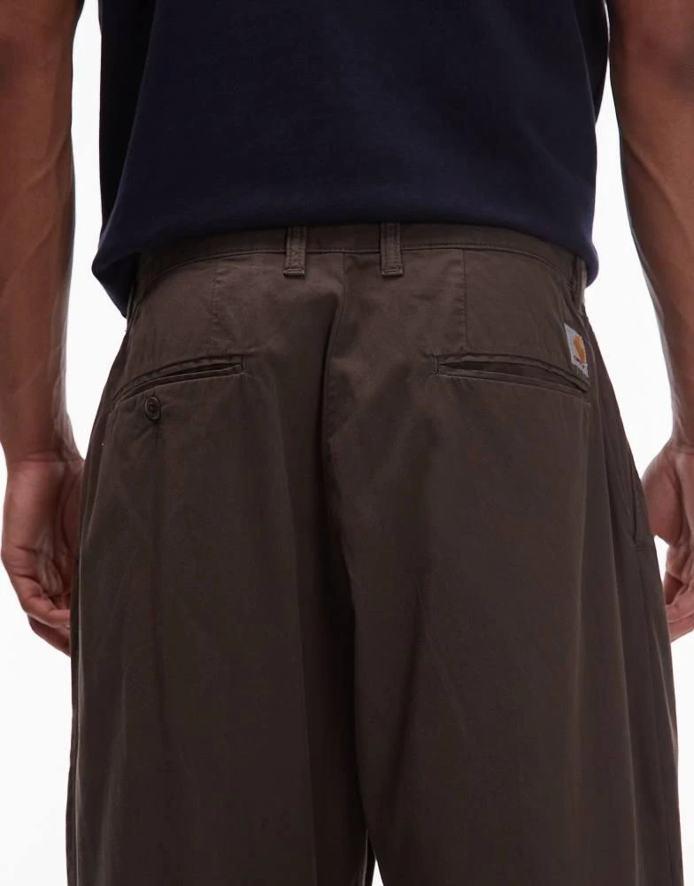 Carhartt WIP Carhartt WIP evan loose tapered fit trouser in brown 4