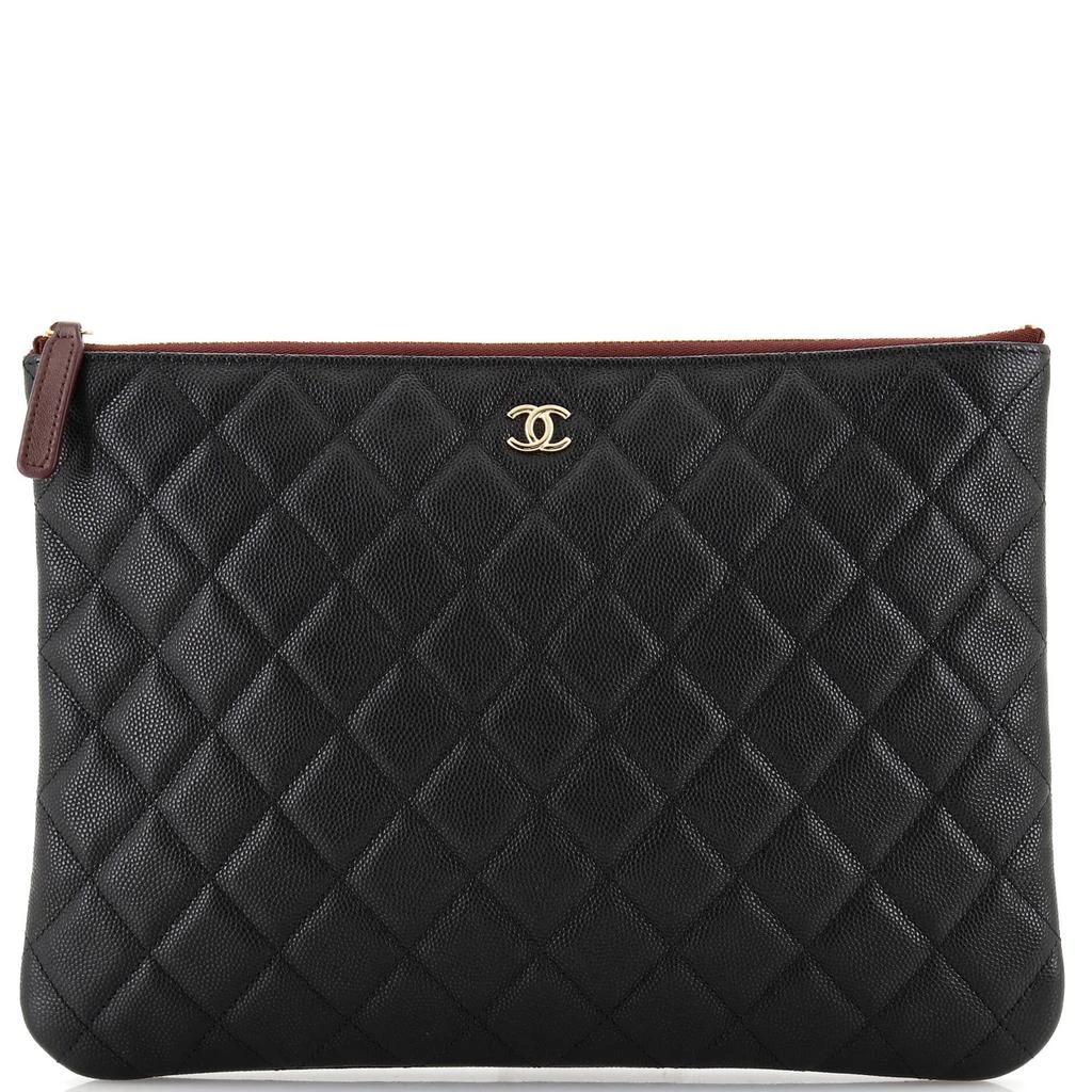 Chanel O Case Clutch Quilted Caviar Medium 1