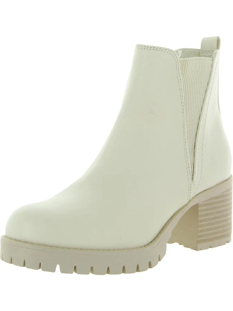 MIA Jody Womens Faux Leather Lug Sole Chelsea Boots 12
