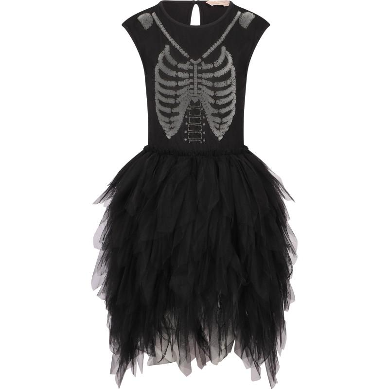 Tutu Du Monde Bone to be wild layered tulle sequin baby dress in black