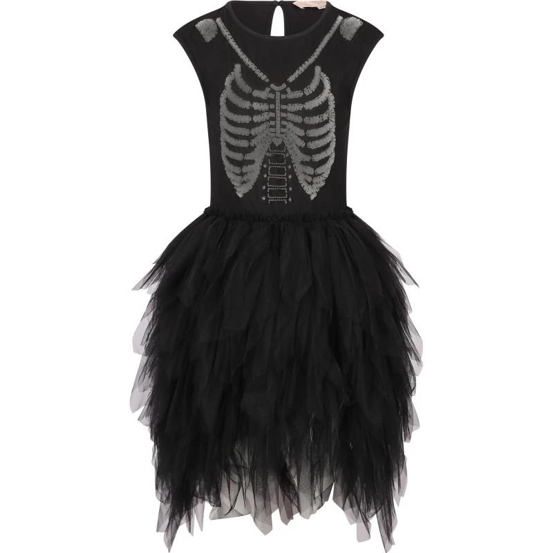 Tutu Du Monde Bone to be wild layered tulle sequin baby dress in black 1