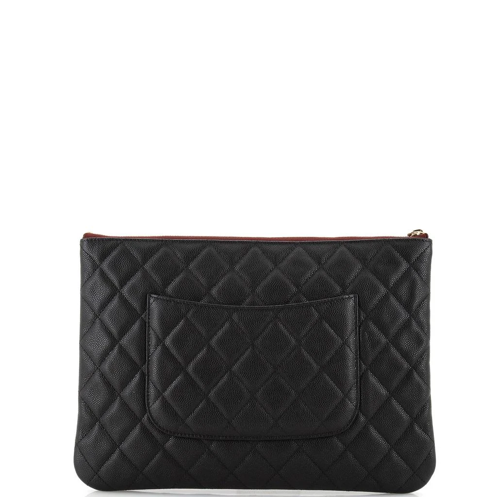 Chanel O Case Clutch Quilted Caviar Medium 4