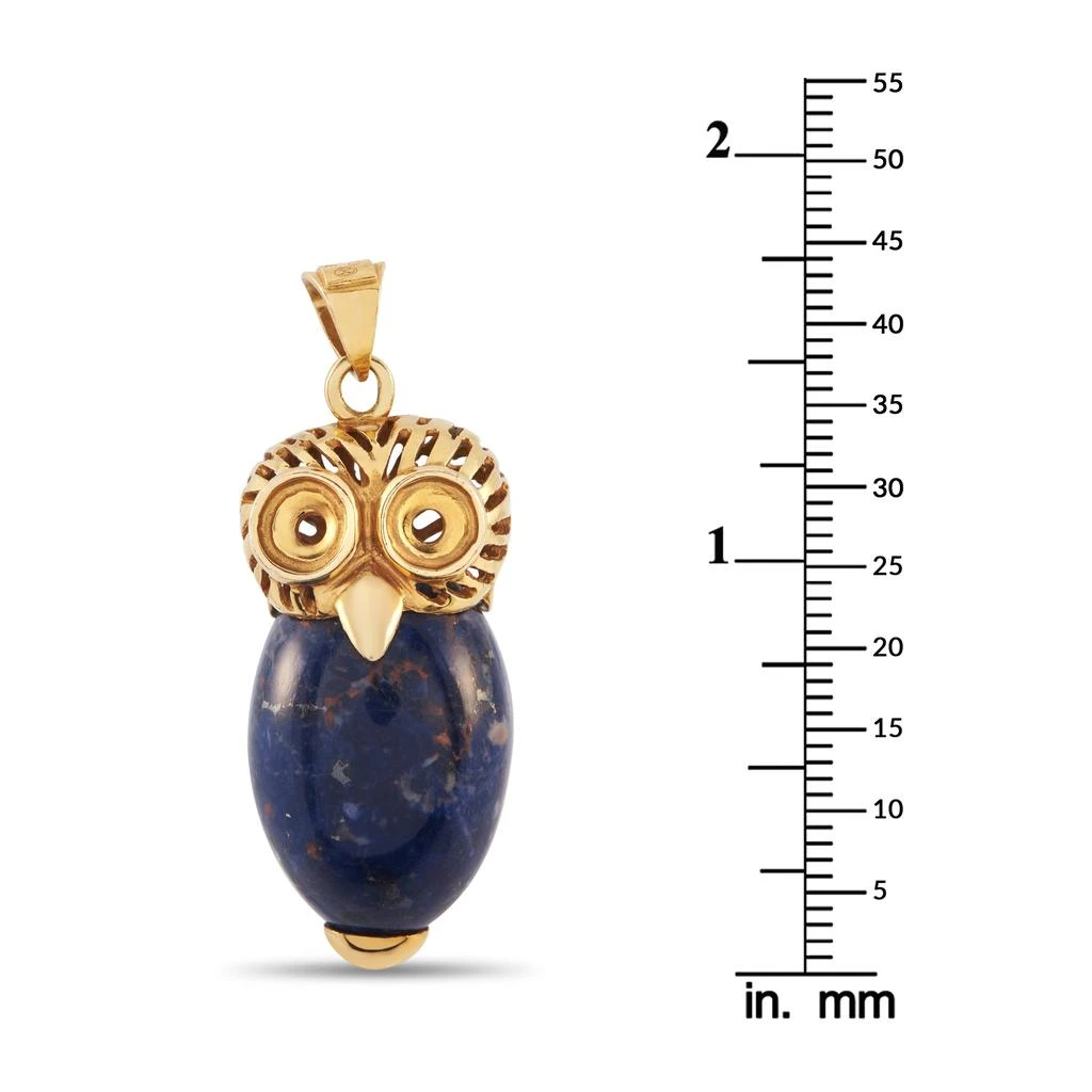 Ilias Lalaounis 18K Yellow Gold Owl Pendant IL39-061125 4