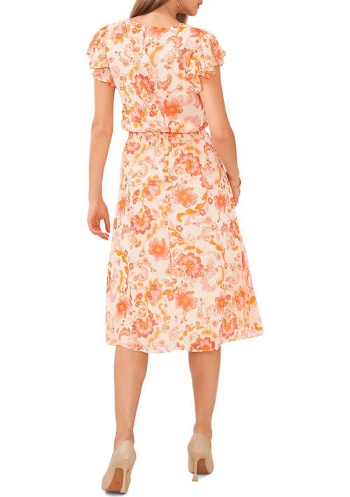 Vince Camuto Women
s Cap Sleeve V-Neck Floral Dress 2