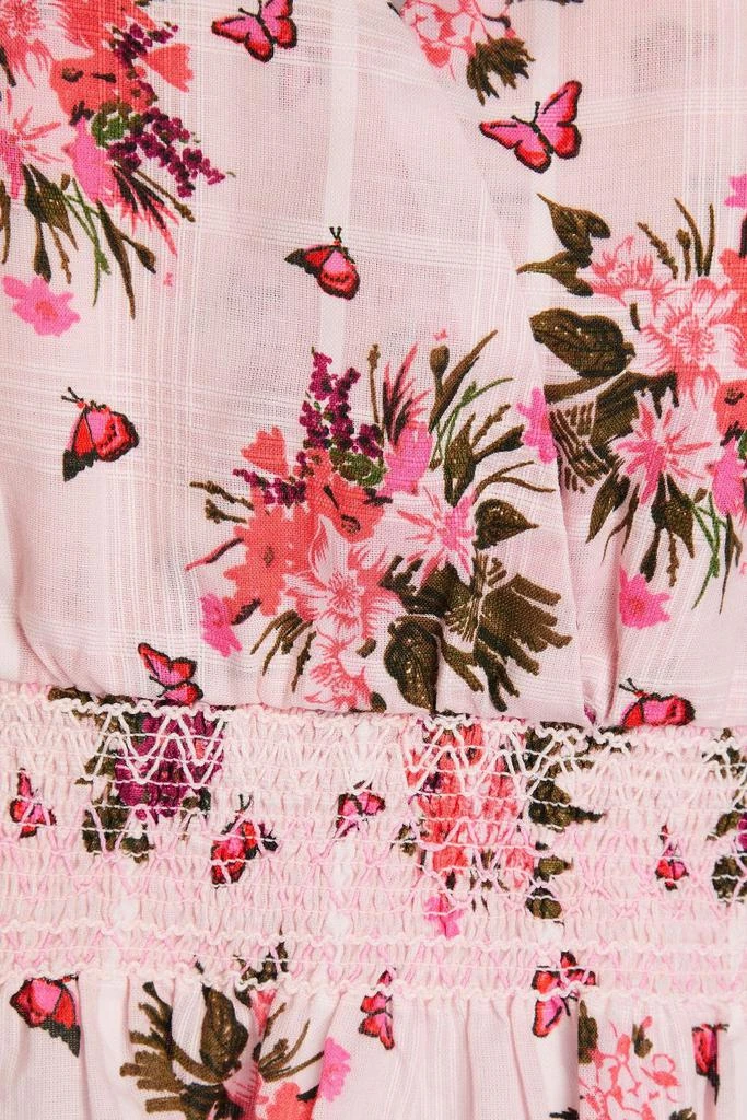 LOVESHACKFANCY Ophira cropped floral-print cotton top 4