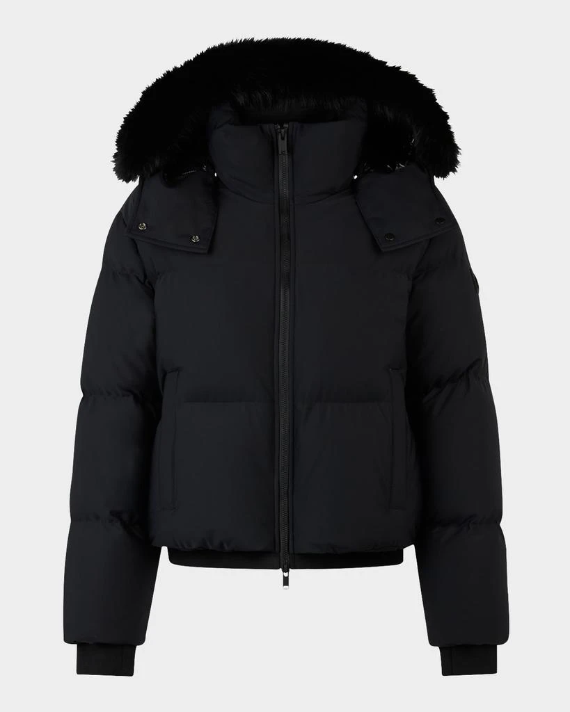 Moose Knuckles Misti Puffer Jacket with Detachable Hood and Shearling Trim 1