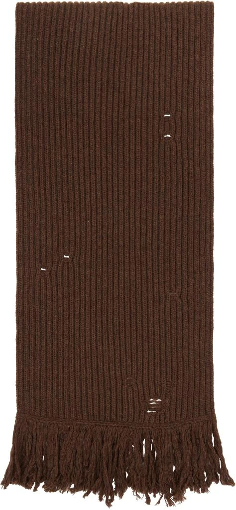 MM6 Brown Wool Scarf 2
