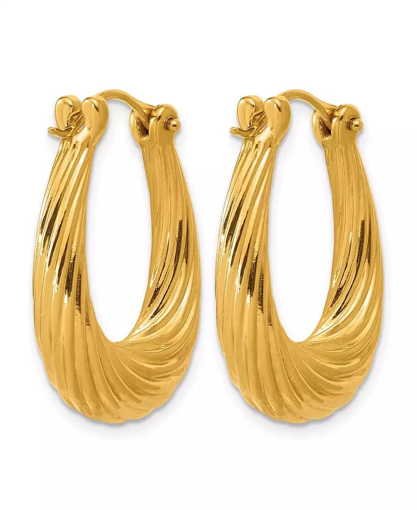 Macy's Twisted Hoop Earrings in 24k Yellow Gold 3