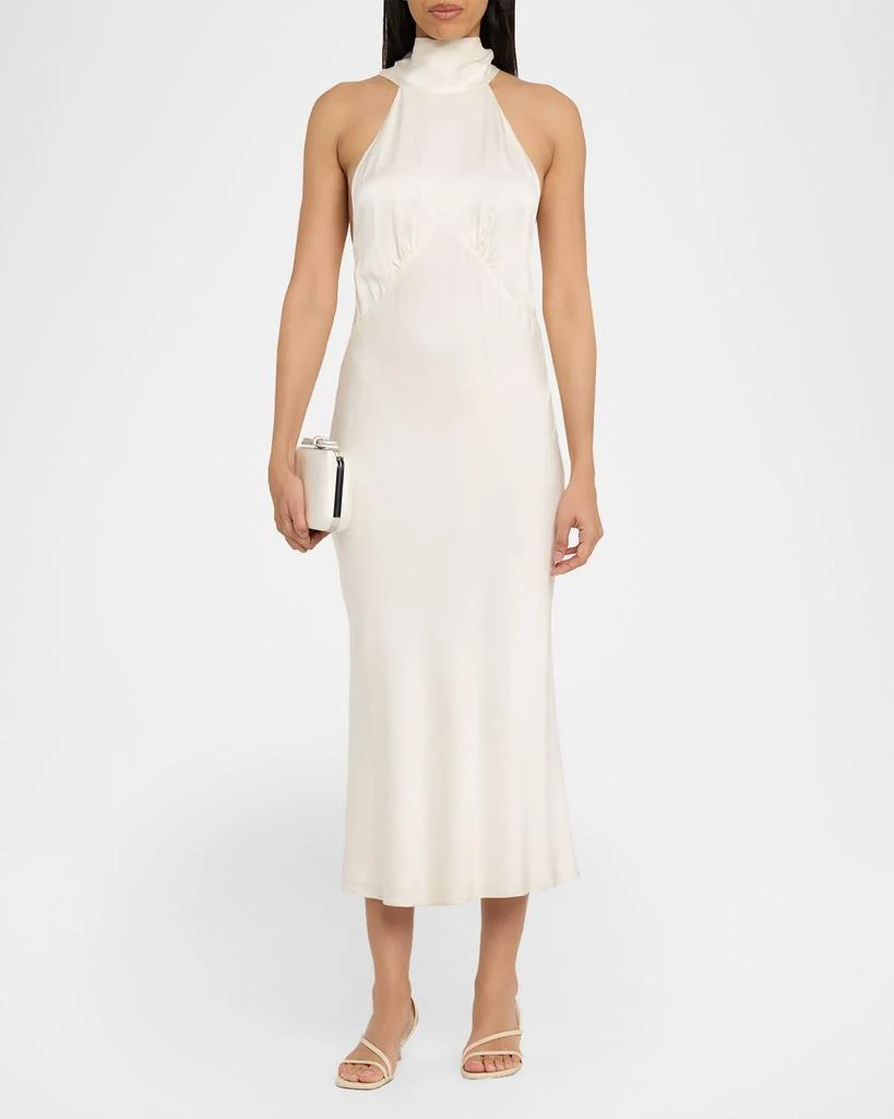 Mach 
Mach Satin Double Crystal Bow Clutch Bag 6