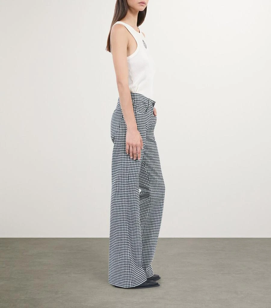 The Kooples Vichy Check Flared Trousers 5