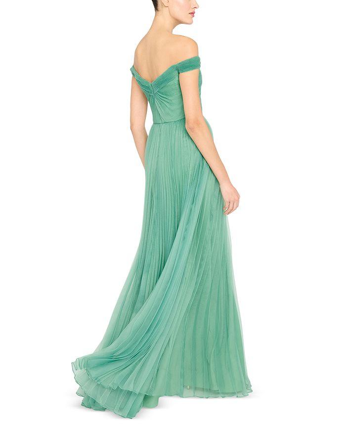 Theia Lisbeth Pleated Gown