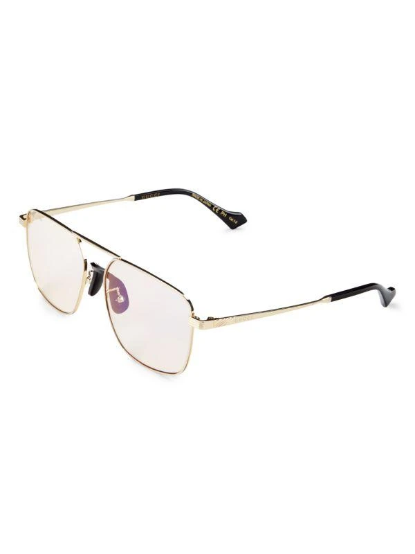 Gucci 57MM Square Aviator Sunglasses 2