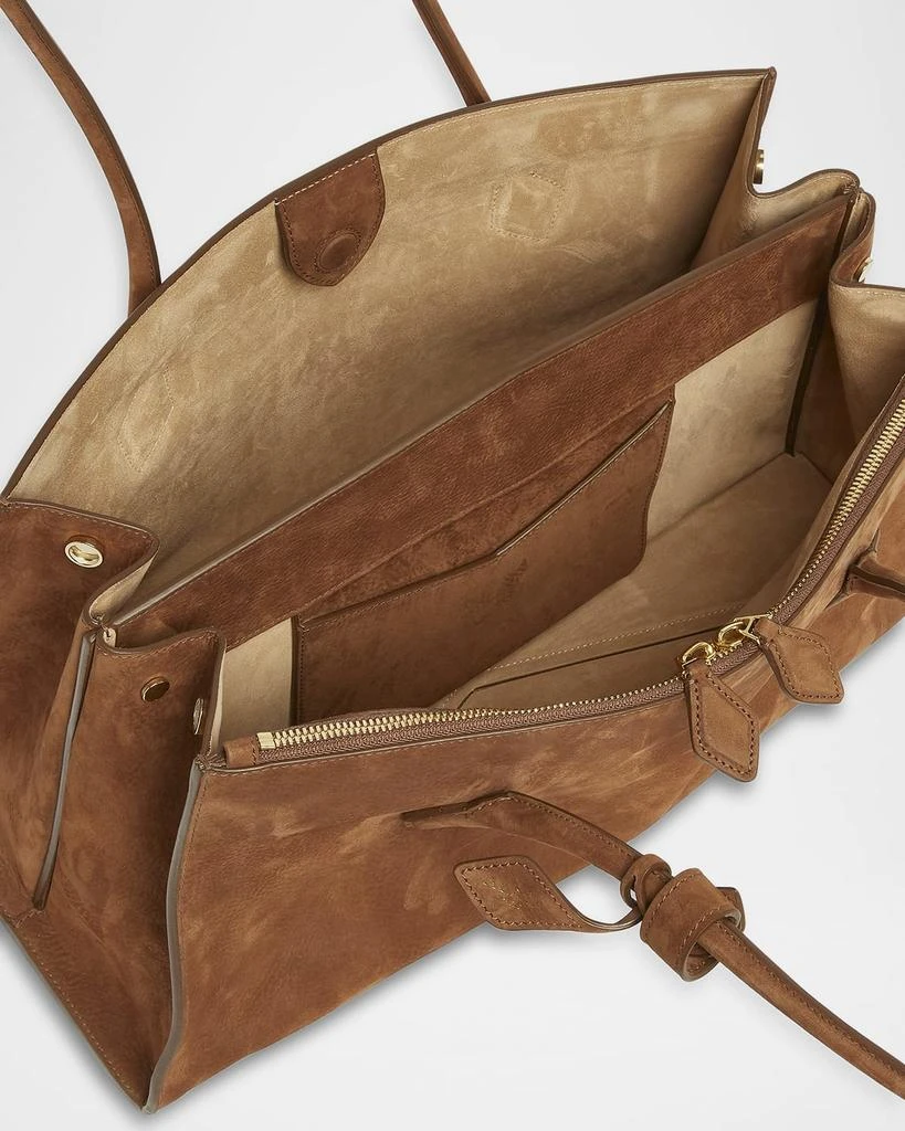 Alaia Le Teckel Tote Bag in Suede and Leather 4