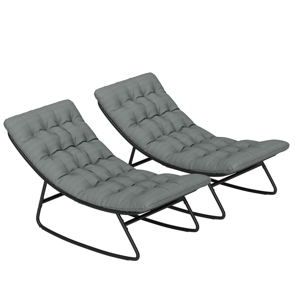 Hivvago Porch Rocking Chairs with Deep Mesh Seats