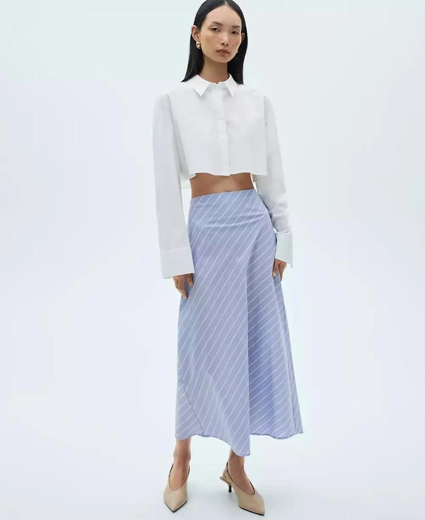 Mango Women's Striped Midi Skirt 4