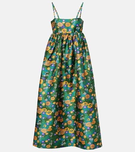 ALÉMAIS Printed open-back midi dress 1
