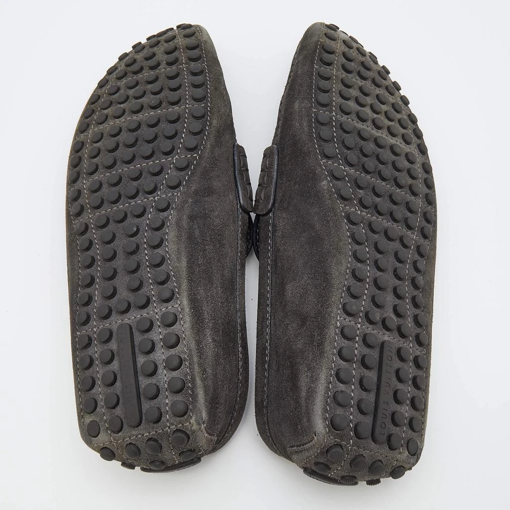 Louis Vuitton Louis Vuitton Dark Grey Suede Slip On Loafers Size 43 6