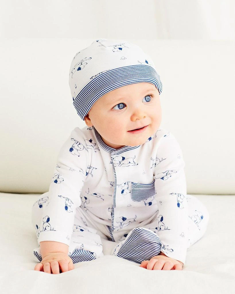 Little Me Boys' Puppy Print Footie & Hat Set - Baby 2