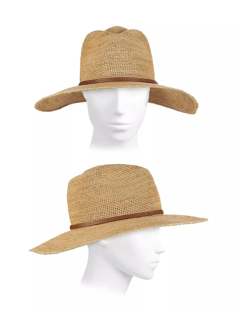 Rag & Bone Faux-Leather-Trim Raffia Cowboy Hat 2