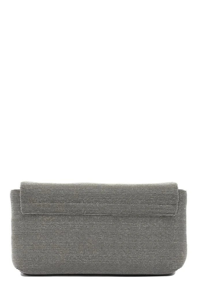 Brunello Cucinelli Brunello Cucinelli Monili-Embellished Flap Crossbody Bag 2