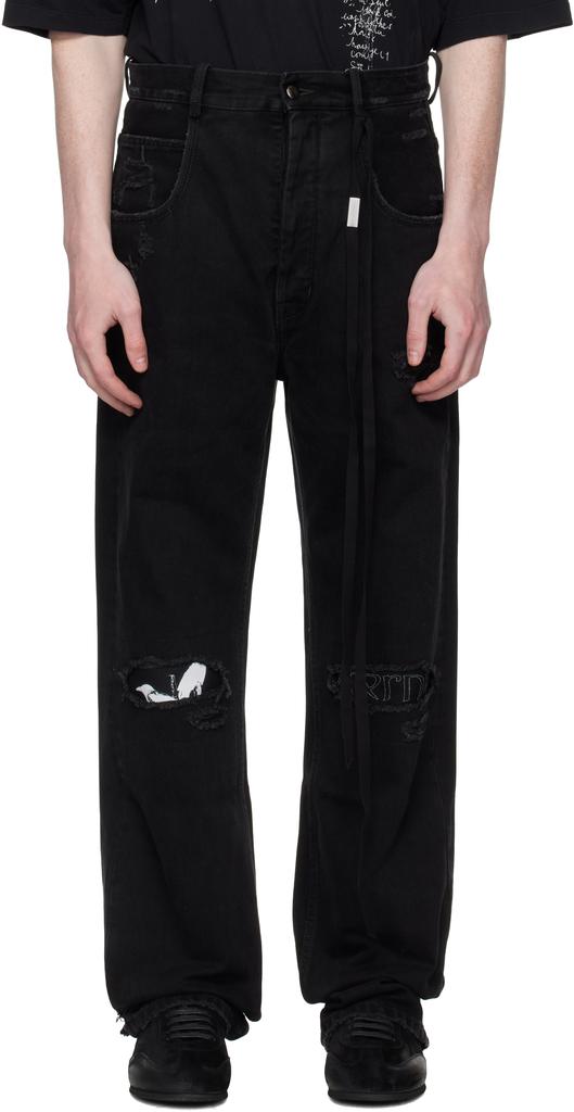 ANN DEMEULEMEESTER Black Ronald 5 Pocket Comfort Jeans - Pants