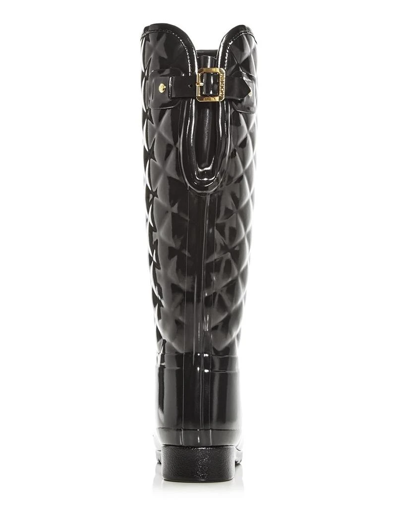 Hunter Women's Refined Gloss Quilted Rain Boots 4